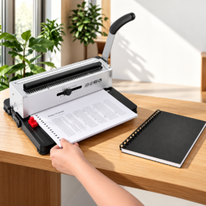 34 Holes Double Wire O Binding Machine Manual Punch Binder 3:1 Pitch A4 Paper Puncher for Desk Calendar Photo Album Book Binding
